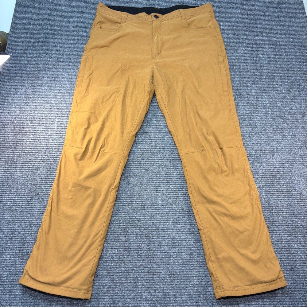 Orvis Classic Collection Mens Fleece Lined Tech Pants Brown 40x32 Hiking Travel
